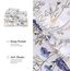 RUVANTI Bettlaken-Set aus 100 % Baumwolle, atmungsaktive Perkal-Webart, 40,6 cm tiefe Taschen, Hotelstandard, angenehm kühl, Blumendesign, Split-King-Size für verstellbare Betten, 5-teilig, Süßbohne