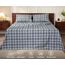 RUVANTI Bettlaken aus 100% Baumwolle, kühlendes Perkal-Bettlaken für King-Size-Bett, atmungsaktiv und langlebig, Kingsize-Bettlaken-Set, 40,6 cm Tiefe Taschen, grünlich-blaues Karo, 4-teilig