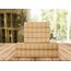 Elegant Comfort Luxuriöse weiche Bettlaken Dobby Stripe 1500, Premium-Hotelqualität, Mikrofaser, Weichheit, knitter- und lichtbeständig (4-teilig), Bettwäscheset, Twin XL, Streifen-Medaillon-Gold