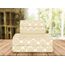 Elegant Comfort Luxuriöse, weiche Bettwäsche mit Bloomingdale-Muster – 1500 Premium-Mikrofaser in Hotelqualität, weich, Knitter- und lichtbeständig (6-teilig), Queen-Size-Bett, Leinen-Creme