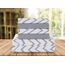 Elegant Comfort Luxuriöses, weiches Bettlaken, Chevron-Muster, 1500, hochwertige Hotelqualität, Mikrofaser, weich, Knitter- und lichtbeständig (6-teilig), Kingsize-Bett, Grau