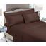 Elegant Comfort Luxuriöse, weiche Bettwäsche, 1500, hochwertige Hotelqualität, Mikrofaser, Weichheit, Knitter- und lichtbeständig (6-teilig), California-King-Size-Bett, Espressobraun