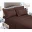 Elegant Comfort Luxuriöse, weiche Bettwäsche, 1500, hochwertige Hotelqualität, Mikrofaser, Weichheit, Knitter- und lichtbeständig (6-teilig), Doppelbettgröße, Espresso-Braun