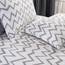 Elegant Comfort Luxuriöse, weiche Bettwäsche, Chevron-Muster, 1500, hochwertige Hotelqualität, Mikrofaser, weich, Knitter- und lichtbeständig (4-teilig), Doppelbett/Doppelbett, Größe XL, Grau