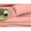 Elegant Comfort Luxuriöse weiche Bettlaken Dobby Stripe 1500, Premium-Hotelqualität, Mikrofaser, Weichheit, Knitter- und lichtbeständig (4-teilig), Bettwäscheset, Twin XL, gestreift, Pfirsichrosa