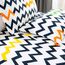 Elegant Comfort Luxuriöse, weiche Bettwäsche, Chevron-Muster, 1500, hochwertige Hotelqualität, Mikrofaser, weich, Knitter- und lichtbeständig (4-teilig), Doppelbett/Doppelbett, Größe XL,
