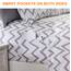 Elegant Comfort Luxuriöses, weiches Bettlaken, Chevron-Muster, 1500, hochwertige Hotelqualität, Mikrofaser, Weichheit, Knitter- und lichtbeständig (6-teilig), Doppelbettgröße, Grau