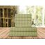 Elegant Comfort Luxuriöse, weiche Bettlaken Dobby Stripe 1500, Premium-Hotelqualität, Mikrofaser, Weichheit, Knitter- und lichtbeständig (4-teilig), Doppelbett-Bettwäsche-Set, gestreift, Olivgrün