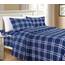 Elegant Comfort Lilliana Plaid 6-teiliges Bettlaken-Set, sehr gemütlich, farbecht und knitterfrei, Fadenzahl 1500, tiefes Spannbetttuch mit intelligenten Taschen, kariertes Bettlaken-Set, Kingsize,
