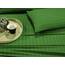 Elegant Comfort Luxuriöses, weiches Bettlaken, Dobby Stripe 1500, Premium-Hotelqualität, Mikrofaser, Weichheit, knitter- und lichtbeständig (6-teilig), Bettwäsche-Set, Full, gestreift, Königsgrün