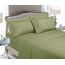 Elegant Comfort Luxuriöse, weiche Bettwäsche, 1500, hochwertige Hotelqualität, Mikrofaser, weich, Knitter- und lichtbeständig (6-teilig), Kingsize-Bett, Olivgrün