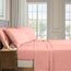 Elegant Comfort Luxuriöse, weiche Bettwäsche Dobby Stripe 1500, Premium-Hotelqualität, Mikrofaser, Weichheit, knitter- und lichtbeständig (4-teilig), Doppelbett-Bettwäsche-Set, gestreift, pfirsichrosa