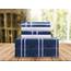 Elegant Comfort Luxuriöses, weiches Bettlaken, Karomuster, 1500, hochwertige Hotelqualität, Mikrofaser, Weichheit, Knitter- und lichtbeständig (6-teilig), komplettes Bettwäsche-Set, Marineblau