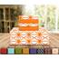 Elegant Comfort Luxuriöse weiche Bettlaken, Würfelmuster – 1500 Premium-Hotelqualität, Mikrofaser, Weichheit, Knitter- und lichtbeständig, 4-teilig, Twin/Twin XL, Joyful Orange