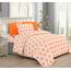 Elegant Comfort Luxuriöse weiche Bettlaken, Würfelmuster – 1500 Premium-Hotelqualität, Mikrofaser, Weichheit, Knitter- und lichtbeständig, 4-teilig, Twin/Twin XL, Joyful Orange