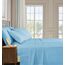 Elegant Comfort Luxuriöse, weiche Bettwäsche Dobby Stripe 1500, Premium-Hotelqualität, Mikrofaser, Weichheit, Knitter- und lichtbeständig (4-teilig), Doppelbett-Bettwäsche-Set, gestreift, Aquablau