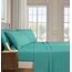 Elegant Comfort Luxuriöse, weiche Bettlaken Dobby Stripe 1500, Premium-Hotelqualität, Mikrofaser, Weichheit, Knitter- und lichtbeständig (6-teilig), California-King-Size-Bett, Santorini, Blaugrün