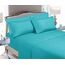 Elegant Comfort Luxuriöse, weiche Bettwäsche, 1500, hochwertige Hotelqualität, Mikrofaser, weich, Knitter- und lichtbeständig (4-teilig), Doppelbett/Doppelbett, Blaugrün (Santorini Teal)