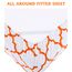 Eleganter Komfort, weich, Knitter- und lichtbeständig, 6-teiliges Bettwäsche-Set King Quatrefoil Joyful Orange