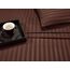 Elegant Comfort Luxuriöses, weiches Bettlaken, Dobby Stripe 1500, Premium-Hotelqualität, Mikrofaser, Weichheit, Knitter- und lichtbeständig (6-teilig), Queen-Size-Bett, Espresso-Braun