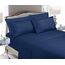 Elegant Comfort Luxuriöse, weiche Bettwäsche, 1500, hochwertige Hotelqualität, Mikrofaser, weich, Knitter- und lichtbeständig (4-teilig), Doppelbett/Doppelbett, Größe XL, Saphirblau
