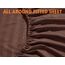 Elegant Comfort Luxuriöses, weiches Bettlaken, Dobby Stripe 1500, Premium-Hotelqualität, Mikrofaser, Weichheit, Knitter- und lichtbeständig (6-teilig), Queen-Size-Bett, Espresso-Braun