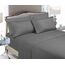 Elegant Comfort Luxuriöse weiche Bettlaken, 1500, Premium-Hotelqualität, Mikrofaser, Weichheit, Knitter- und lichtbeständig, 6-teilig, Queen-Size-Bett, Platingrau