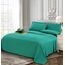 Elegant Comfort Luxuriöse, weiche Bettwäsche Dobby Stripe 1500, Premium-Hotelqualität, Mikrofaser, Weichheit, Knitter- und lichtbeständig (6-teilig), Kingsize-Bett, Santorini, Blaugrün