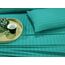 Elegant Comfort Luxuriöse, weiche Bettlaken Dobby Stripe 1500, Premium-Hotelqualität, Mikrofaser, Weichheit, Knitter- und lichtbeständig (6-teilig), California-King-Size-Bett, Santorini, Blaugrün