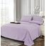 Elegant Comfort Luxuriöses, weiches Bettlaken, Dobby Stripe 1500, Premium-Hotelqualität, Mikrofaser, Weichheit, Knitter- und lichtbeständig (6-teilig), Kingsize-Bett, gestreift, Periwinkel, Lavendel