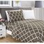 Elegant Comfort Luxuriöse weiche Bettlaken, Vierpass-Muster, 1500, Premium-Hotelqualität, Mikrofaser, Weichheit, Knitter- und lichtbeständig, 4-teilig, Twin/Twin XL, Grau