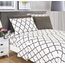 Elegant Comfort Luxuriöse weiche Bettlaken, Vierpass-Muster, 1500, Premium-Hotelqualität, Mikrofaser, Weichheit, Knitter- und lichtbeständig, 4-teilig, Twin/Twin XL, Weiß