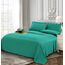 Elegant Comfort Luxuriöse, weiche Bettwäsche Dobby Stripe 1500, Premium-Hotelqualität, Mikrofaser, Weichheit, Knitter- und lichtbeständig (4-teilig), Doppelbett-Bettwäsche-Set, gestreift, Santorini