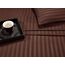 Elegant Comfort Luxuriöse, weiche Bettlaken Dobby Stripe 1500, Premium-Hotelqualität, Mikrofaser, Weichheit, Knitter- und lichtbeständig (4-teilig) Bettwäsche-Set, Twin, gestreift, Espresso-Braun