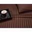 Elegant Comfort Luxuriöse weiche Bettlaken Dobby Stripe 1500, Premium-Hotelqualität, Mikrofaser, Weichheit, Knitter- und lichtbeständig (4-teilig), Bettwäscheset, Twin XL, gestreift, Espressobraun