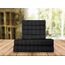 Elegant Comfort Luxuriöses weiches Bettlaken, Dobby-Streifen-1500, Premium-Hotelqualität, Mikrofaser, Weichheit, Knitter- und lichtbeständig (6-teilig), California-King-Size-Bett, Schwarz