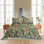 Bedlifes Queen-Bettwäsche-Set, ultraweich, atmungsaktiv, seidige Blumen, tiefe Taschen, 100 % Mikrofaser, 4-teilig, Queen-Size-Bett mit floralem Blumenmuster, Dunkelgrün