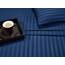 Elegant Comfort Luxuriöses weiches Bettlaken, Dobby-Streifen-1500, Premium-Hotelqualität, Mikrofaser, Weichheit, Knitter- und lichtbeständig (6-teilig), California-King-Size-Bett, Saphirblau