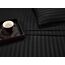 Elegant Comfort Luxuriöses weiches Bettlaken, Dobby-Streifen-1500, Premium-Hotelqualität, Mikrofaser, Weichheit, Knitter- und lichtbeständig (6-teilig), California-King-Size-Bett, Schwarz