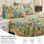 Bedlifes Bettwäsche-Set für Kingsize-Bett, ultraweich, atmungsaktiv, seidige Blumen, Tiefe Taschen, 100% Mikrofaser, 4-teilig, King-Size-Bett mit Blumenmuster, Salbeigrün