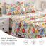 Bedlifes Bettwäsche-Set für King-Size-Bett, ultraweich, atmungsaktiv, seidige Blumen, Tiefe Taschen, 100% Mikrofaser, 4-teilig, King-Size-Bett mit floralem Frühlingsdesign