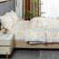 Bedlifes Bettwäsche-Set für Doppelbett, ultraweich, atmungsaktiv, seidige Blume, tiefe Taschen, 100 % Mikrofaser, 3-teiliges Bettwäsche-Set für Doppelbetten mit Blumenmuster