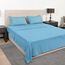 Mejoroom Bettwäsche-Set für Doppelbett, Hotel-Kollektion, Bettlaken und Kissenbezüge mit tiefen Taschen, atmungsaktiv, Knitter- und lichtbeständig, 3-teilig (Jeansblau)