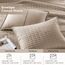 Comfort Spaces Kienna Steppdecken-Set, luxuriöse doppelseitige Nähte, Sommerdecke, leicht, weich, Ganzjahres-Bettwäsche, passender Kissenbezug, Taupe, Decke für King-Size-Betten (264,2 x 228,6 cm),