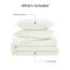 Litanika Elfenbeinfarbenes Bettdecken-Set für Queen-Size-Bett, 3-teilig, leicht, einfarbig, für alle Jahreszeiten, flauschiges Bettwäsche-Set (228 x 228 cm Bettdecke und 2 Kissenbezüge)
