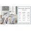 Cozy Line Home Fashions Moorea Bettwäsche-Set, wendbar, Mikrofaser, Blumenmuster, Grau, Gelb, Koralle, Aquablau, Patchwork, Mikrofaser, wendbar, Tagesdecke, Fleur-de-Lis, Queen-Size-Bett, 3-teilig