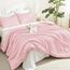 Litanika Bettwäsche-Set für Queen-Size-Betten, 3-teilig, leicht, weich, flauschig, einfarbig, Ganzjahres-Bettwäsche-Set (228 x 228 cm Bettdecke und 2 Kissenbezüge) Rosa