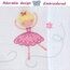 Little Dancer Wende-Bettwäsche-Set mit Schmetterlings-Blumenstickerei, 100 % Baumwolle, Tagesdecken (7-teilig: 1 Steppdecke + 1 Standard-Kissenbezug + 5 dekorative Kissen)