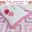 Cozy Line Home Fashions Pink Tulip Butterfly Floral 100% Cotton Reversible Quilt Bedding Set for Kids, Girls, Coverlet, Bedspreads (Twin - 4 Piece: 1 Quilt + 1 Standard Sham + 2 Decorative Pillows)