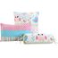 Cozy Line Home Fashions Happy Owl Twin – 6-teiliges rosa Wende-Bettwäsche-Set, Decke, Tagesdecken für Mädchen (1 Steppdecke + 1 Kissenbezug + 4 dekorative Kissen)